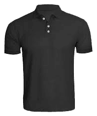 Black Cotton Polo